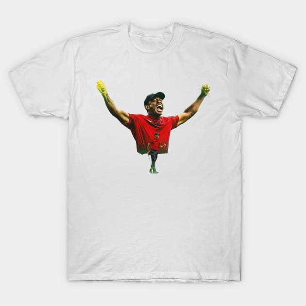 TIGER WOODS RED CELEBRATION T-Shirt by LuckYA